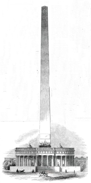 The Washington National Monument, at Washington City, 1850. Creator: Unknown.