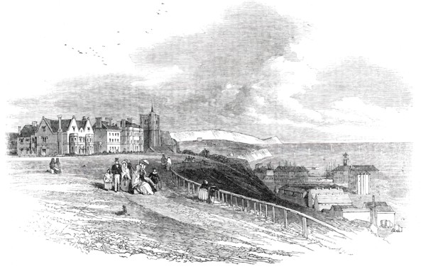Watering-Places of England - Folkestone, Kent, 1850. Creator: Edmund Evans.