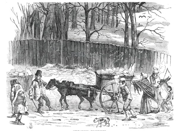 London Ice Carts, 1850. Creator: Unknown.