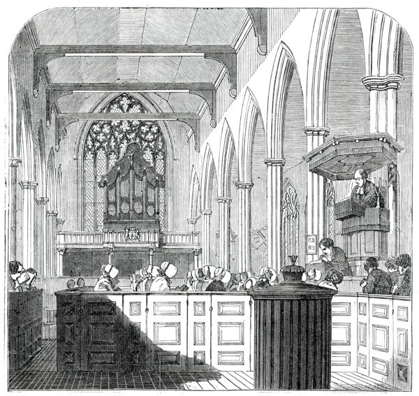 Tercentenary Service at the Dutch Church, Austin Friars, 1850. Creator: Unknown.
