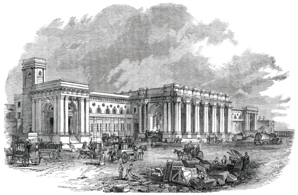The Great Central Railway Station at Newcastle-Upon-Tyne, 1850. Creator: Unknown.