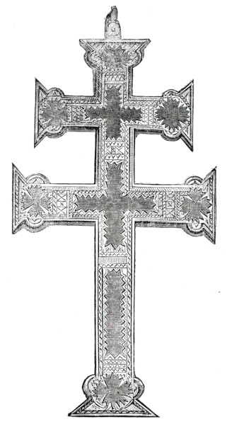 Reverse of an Ancient Cross found at Cork, 1850. Creator: Unknown.