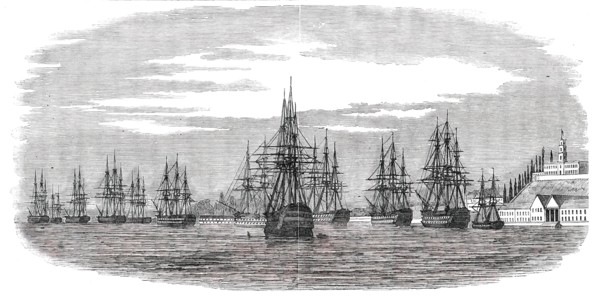The Turkish Fleet in Bashika Bay, 1850. Creator: Unknown.