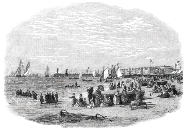 The Lowestoft Regatta - drawn by Duncan, 1850. Creator: Unknown.