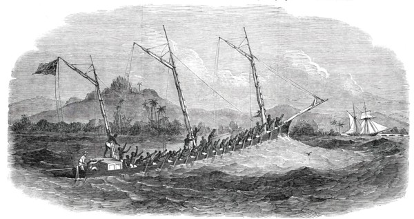 Laird's Patent Sectional Boat, built for Her Majesty's Consul at Fernando Po, 1850. Creator: Unknown.