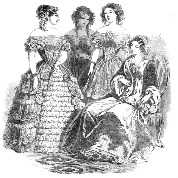 Paris Fashions for May, 1850. Creator: Unknown.