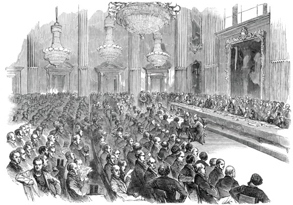 The Great Exhibition of Industry, 1851 - Meeting at the Mansion-House, 1850. Creator: Unknown.