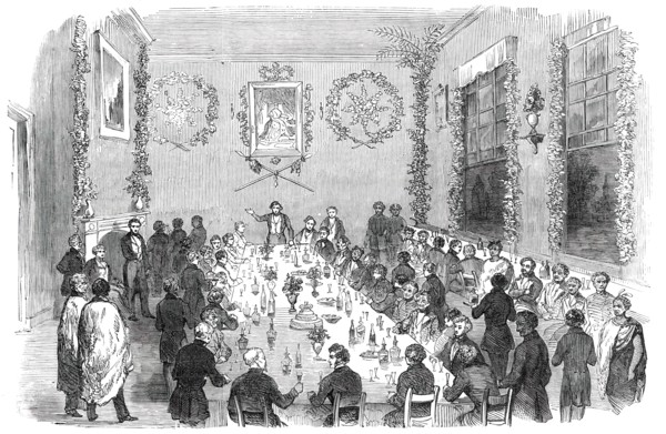 Banquet given at Wellington to Native Chiefs of New Zealand, 1850. Creator: Unknown.
