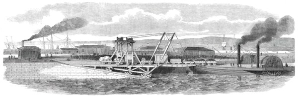 Floating Railway across the Forth, between Granton and Burntisland, 1850. Creator: Unknown.