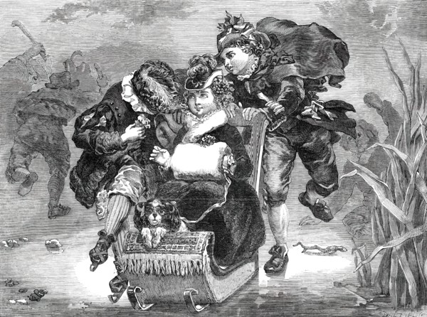 The Rivals - painted by J. Sant, 1850. Creator: Unknown.