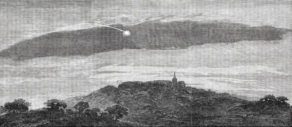 The Meteor of Monday Night (Feb. 11), as seen near Hampstead, 1850. Creator: Unknown.