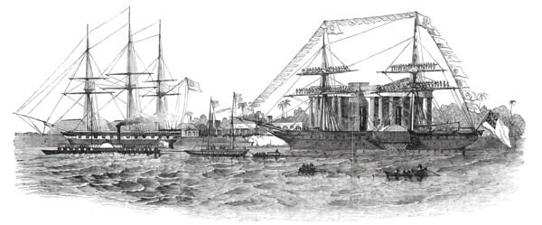 Reception of Lord Gough at Calcutta, 1850. Creator: Unknown.