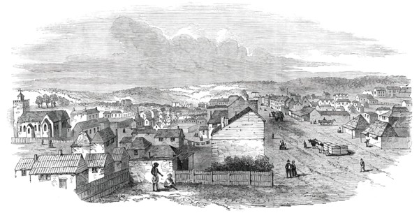 Adelaide, South Australia - from Hindley-Street, 1850. Creator: Unknown.