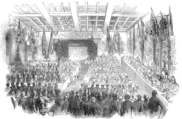 Banquet given by the Mayor of Southampton to the Lord Mayor and Sheriffs of London, 1850. Creator: Unknown.