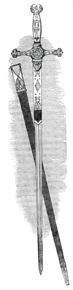 Sword of the Emperor Napoleon, at Windsor Castle, 1850. Creator: Unknown.