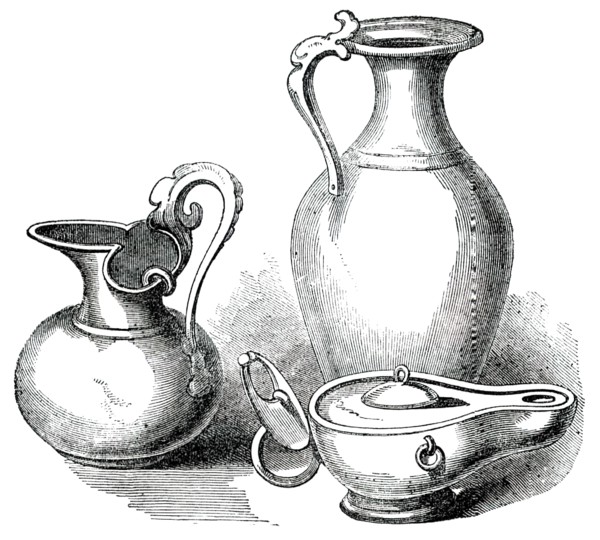 Bronze Vases, Romano-British, 1850. Creator: Unknown.