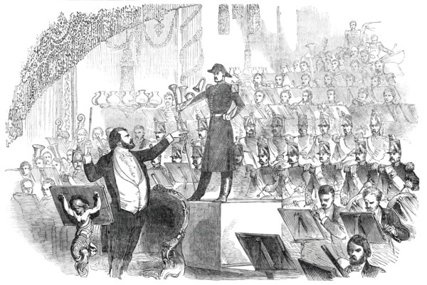 M. Jullien's Concert at Drury-Lane Theatre - the Corps de Tambours, 1850. Creator: Unknown.