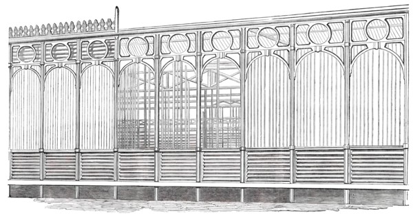 The Great Exhibition Building in Hyde Park - Portion of the South Front, 1850. Creator: Unknown.