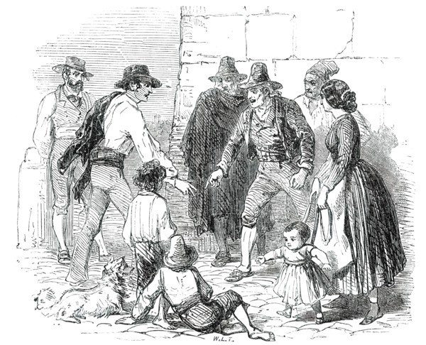 Playing at Morra - Rome, 1850. Creator: Unknown.