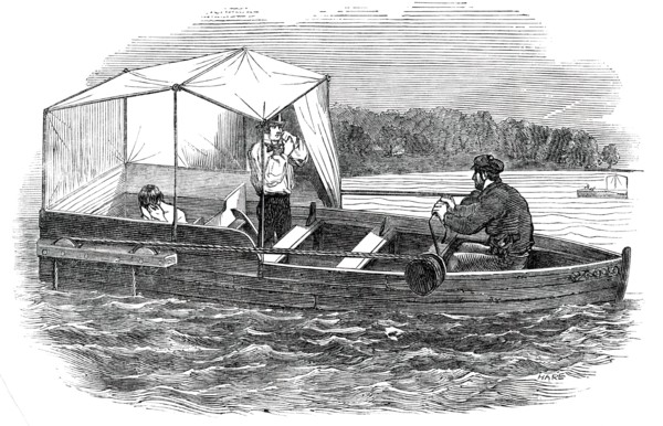 Cordingly's Floating Bath, 1850. Creator: Hare.