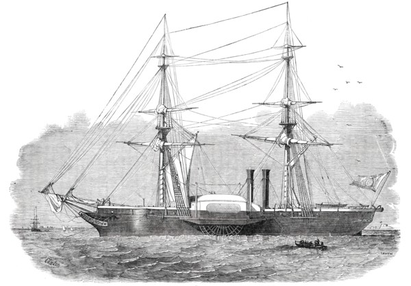 The Steam-Brig "Governole", built for the Sardinian Government, 1850. Creator: Smyth.