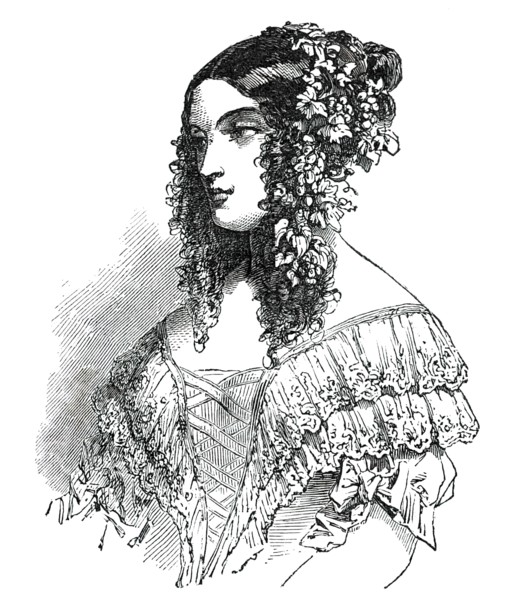 Paris Fashions for June - Ball Dress, 1850. Creator: Unknown.