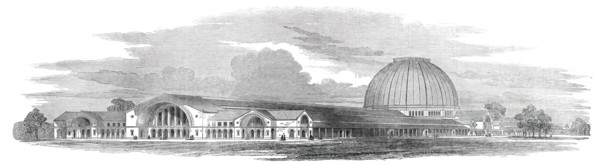 Building for the Great Industrial Exhibition, to be erected in Hyde-Park, 1850. Creator: Unknown.
