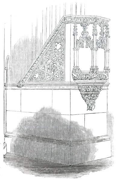 The Pulpit, Church of St. Stephen, Rochester-Row, Westminster, 1850. Creator: Unknown.