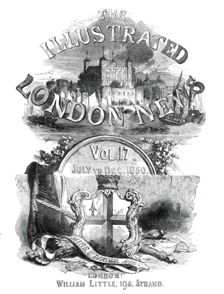 Front cover of "The Illustrated London News", Vol. 17, July to December, 1850. Creator: Unknown.