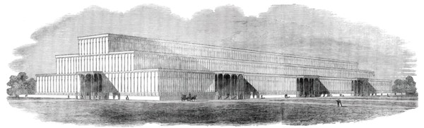 Design by Joseph Paxton, F.L.S., for a Building for the Great Exhibition of 1851, 1850. Creator: Unknown.