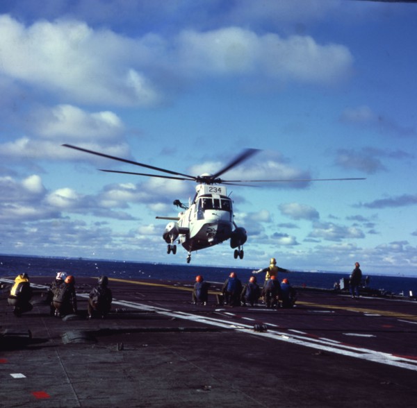 Helicopter, Falklands War, 1982. Creator: Luis Rosendo.