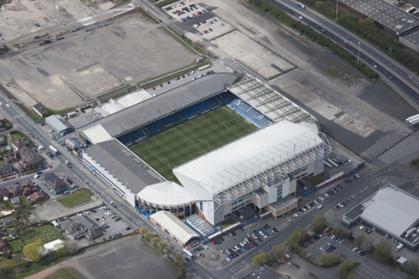 Elland Road, home of Leeds United Football Club, Leeds, West Yorkshire, 2016. Creator: Dave MacLeod.