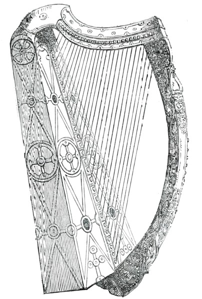 Harp of Queen Mary of Scots, 1850. Creator: Unknown.