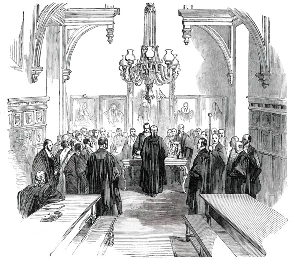 Middle Temple Hall - Mr. Serjeant Miller's Farewell, 1850. Creator: Unknown.