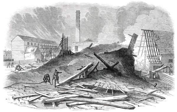 Ruins of the Great Fire at Bermondsey, 1850. Creator: Unknown.