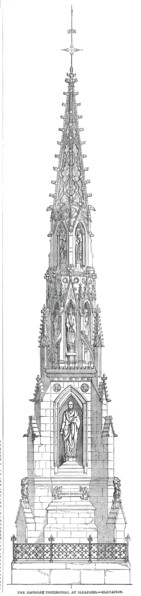 The Handley Testimonial at Sleaford - Elevation, 1850. Creator: Unknown.