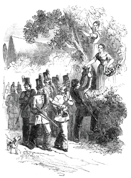 The War in Schleswig - Schleswig-Holstein Chasseurs on the March, 1850. Creator: Unknown.