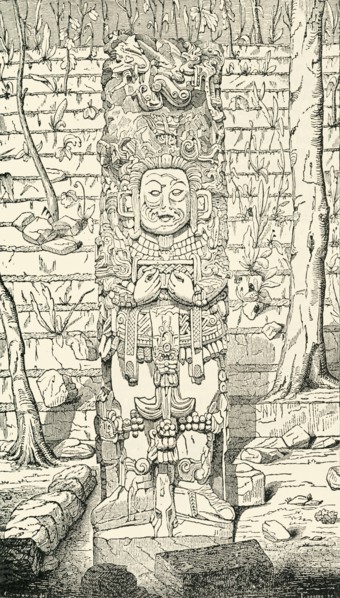 'Monument at Copan', 1849. Creator: Unknown.