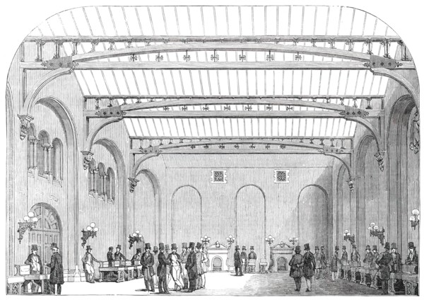 Interior of the New Corn Exchange, Nottingham, 1850. Creator: Unknown.