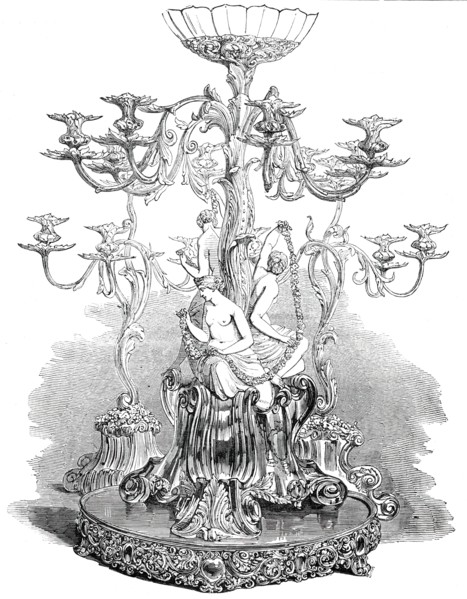 Silver Candelabra for the Crown Prince of Sweden, 1850. Creator: Unknown.