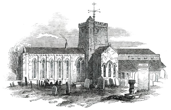 Opening of the Whitehaven and Furness Junction Railway - St. Bees Priory Church, 1850. Creator: Unknown.
