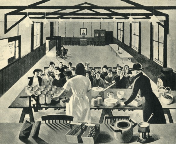 'A Canning Demonstration at a Women's Institute Meeting', 1943. Creator: Unknown.