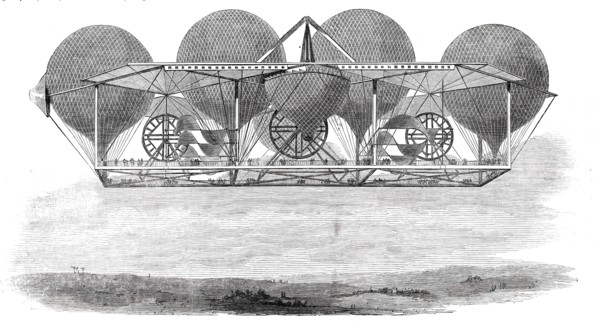M. Petin's "System of Aerial Navigation", 1850. Creator: Unknown.