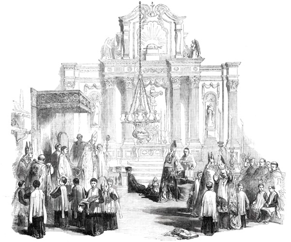 The Synod at Thurles - Bishops Robing, 1850. Creator: Unknown.