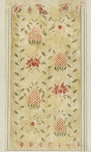 Bedroom Stencil, 1935/1942. Creator: Mildred E Bent.