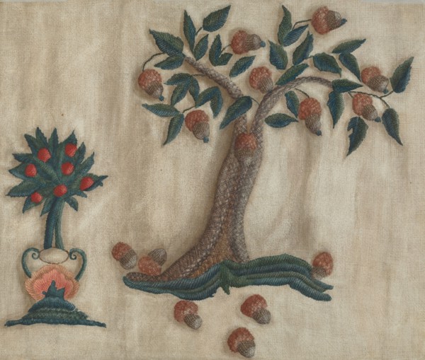 Embroidered Bed Hanging, 1935/1942. Creator: Mildred E Bent.