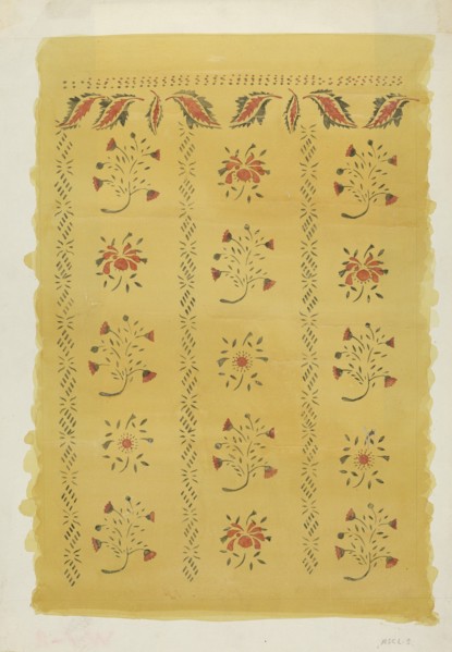 Stencilled Wall, 1935/1942. Creator: Mildred E Bent.
