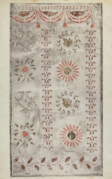 Stencilled Wall, 1935/1942. Creator: Mildred E Bent.