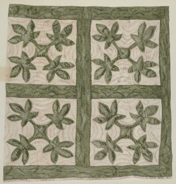 Applique Quilt, 1935/1942. Creator: Mildred E Bent.