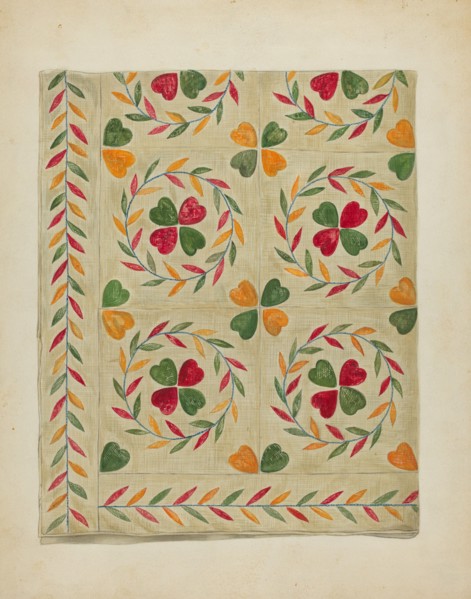 Bedspread, c. 1936. Creator: Mary Berner.
